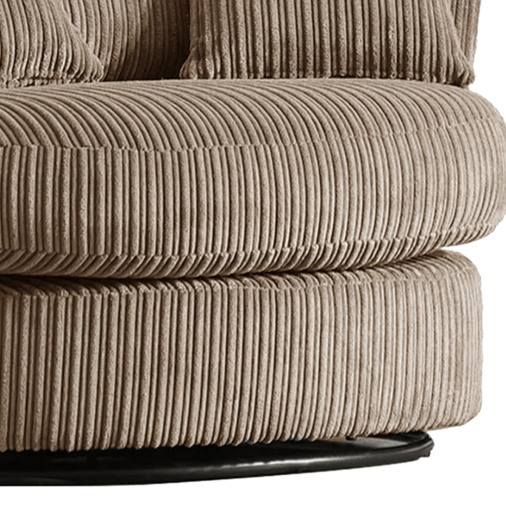 Portland Luxor Coffee Jumbo Cord Swivel Chair Image 4