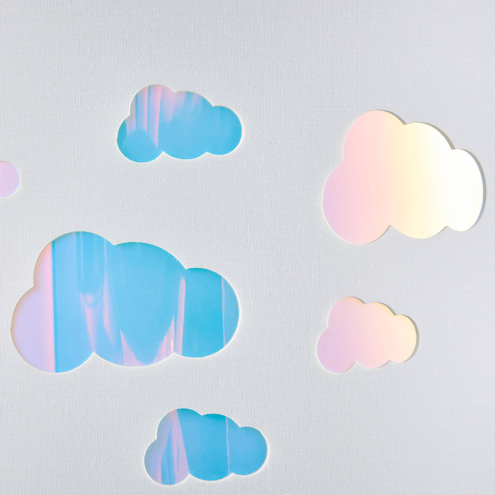 Glow Easyfit White Clouds Iridescent Pendant Shade Image 4