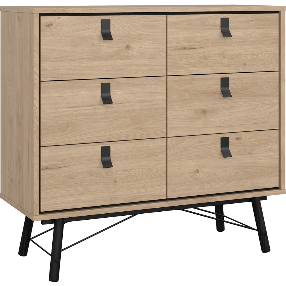 Florence Ry 6 Drawer Jackson Hickory Oak Chest of Drawers Image 2