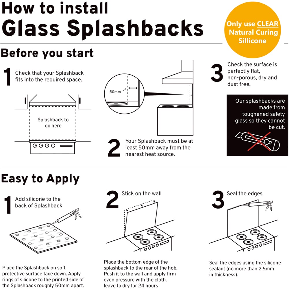 Warren Reed Designer Golden Palm Leaves Glass Kitchen Splashback 75 x 60cm Image 3