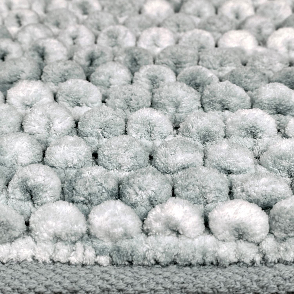 Allure Bath Fashions Grey Marble Effect Chunky Bobble Square Non Slip Bath Mat 50 x 50cm Image 3