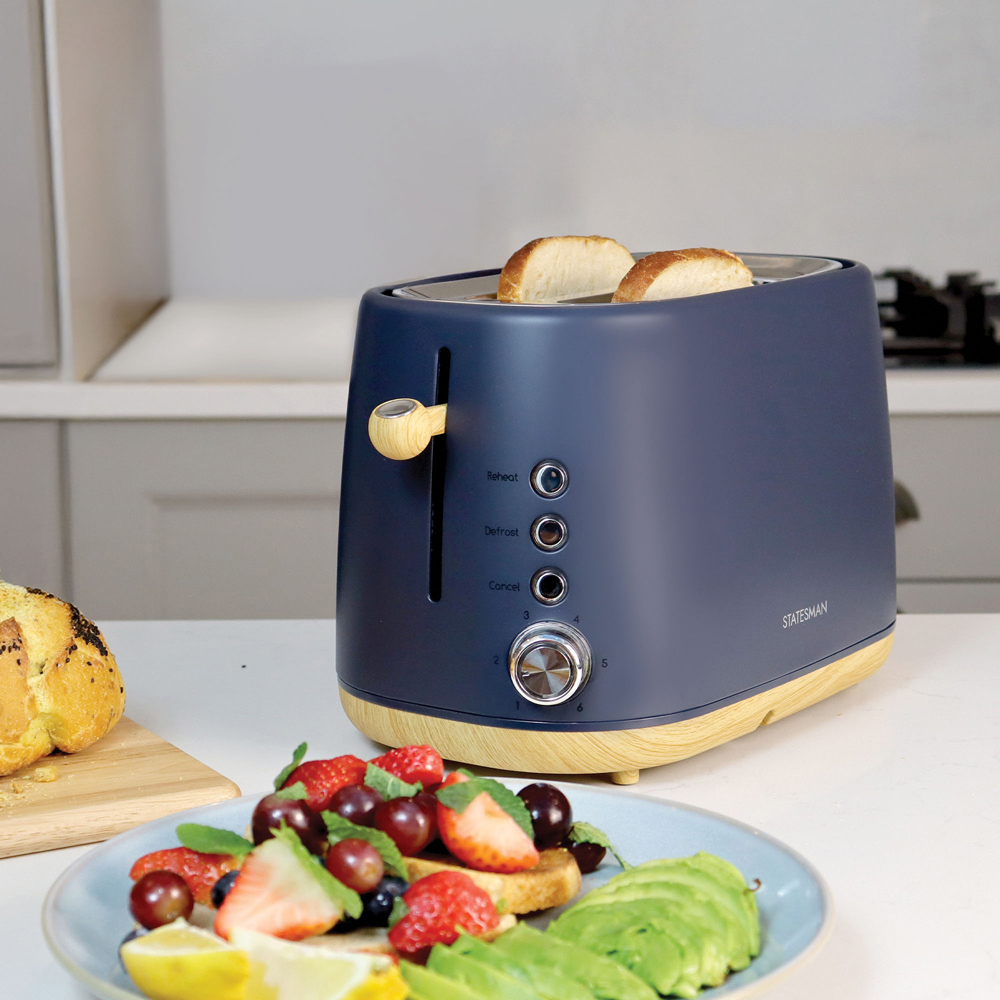 Statesman SKT05090NB Navy Blue Scandi Design 2 Slice Toaster 900W Image 2