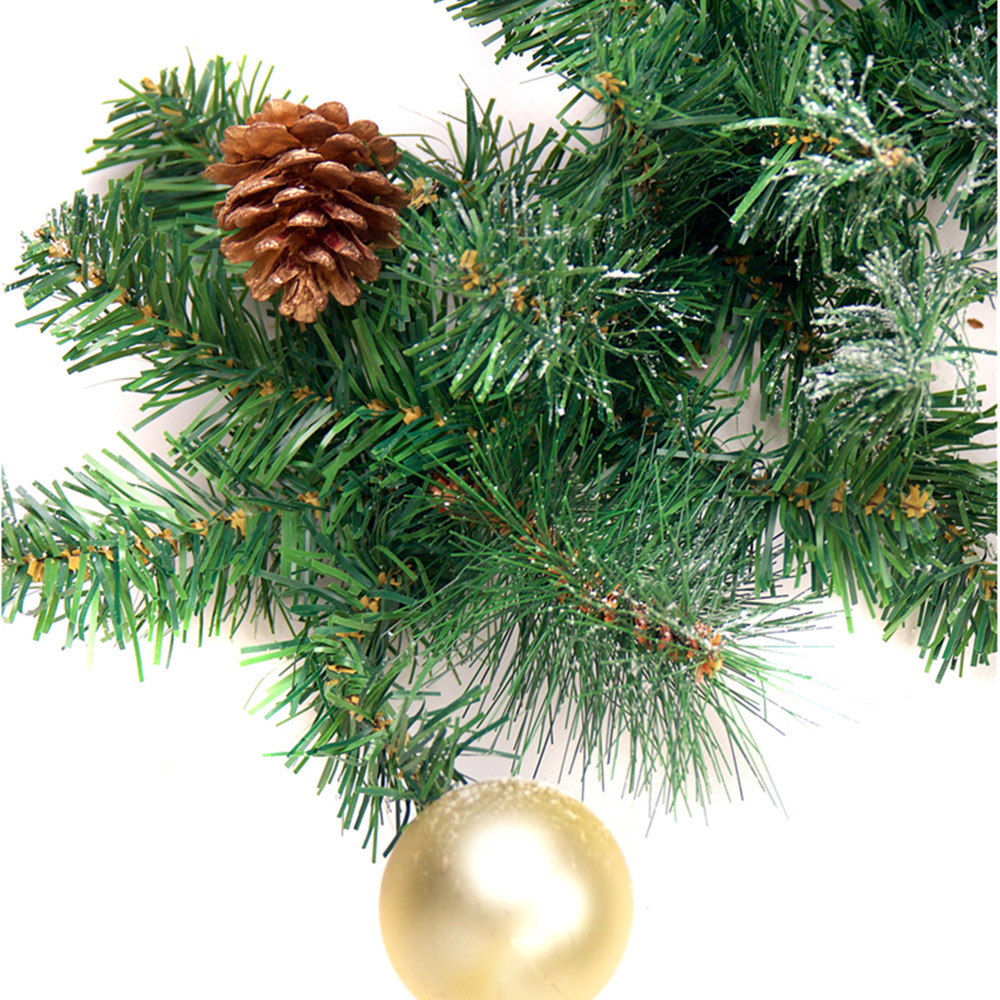 Best Artificial Gold Frosted Christmas Garland 370cm Image 2