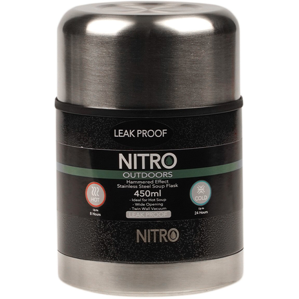 Nitro Hammered Stainless Steel Soup Vacuum Flask 450ml Image 1