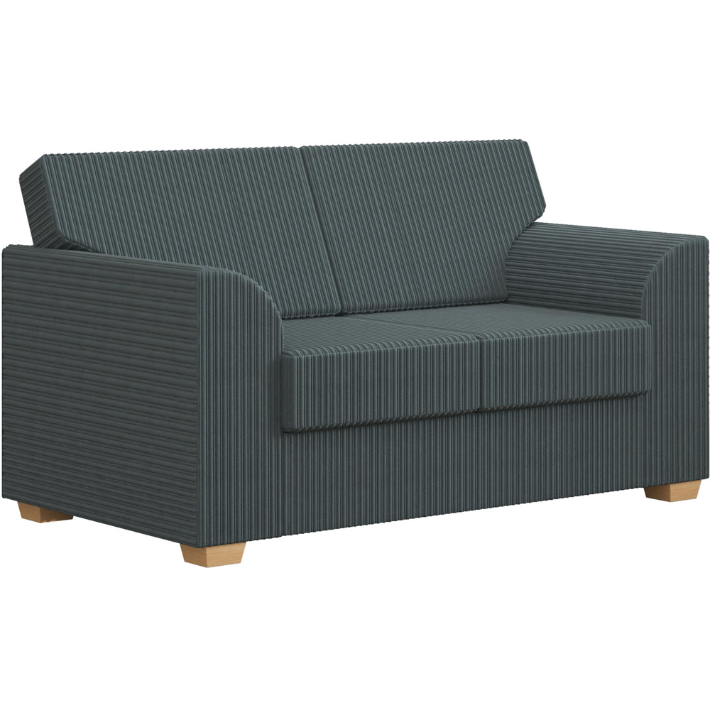 Modo 5 Seater Charcoal Jumbo Cord Fixed Back Sofa Set Image 3