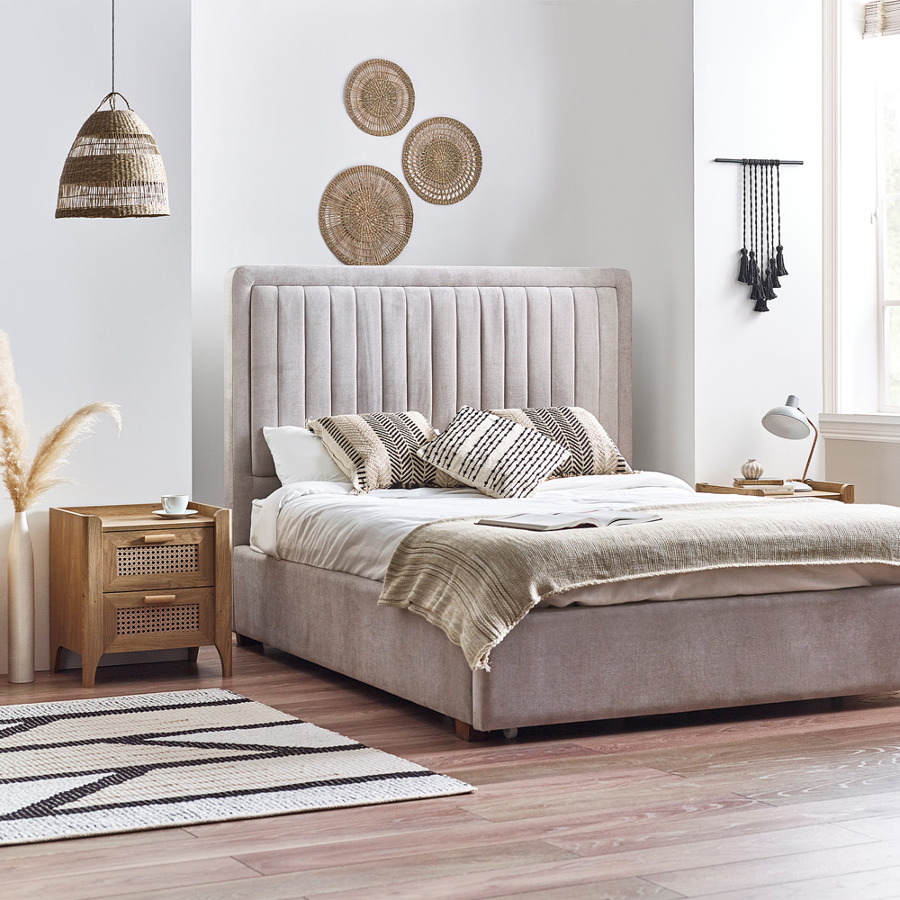 Julian Bowen Sydney 2 Drawer Rattan Effect Bedside Table Image 9