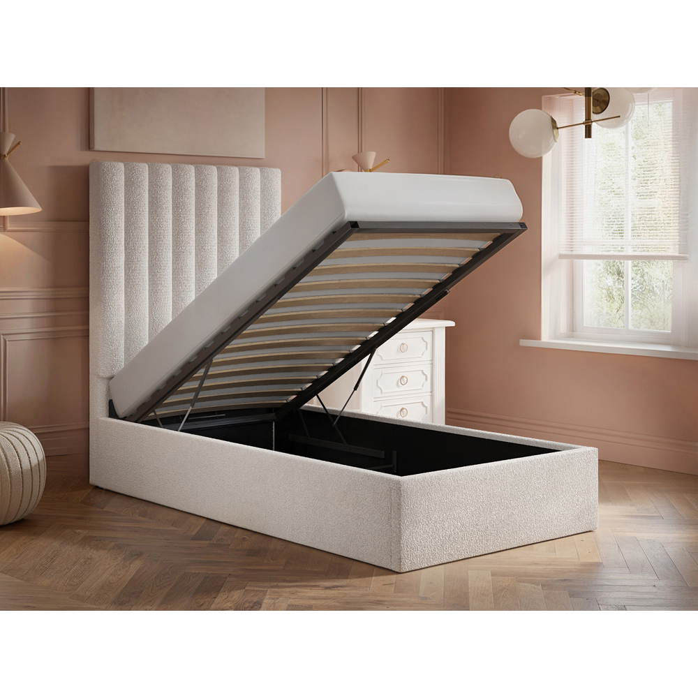 Solace+Co Everley Single Cream Boucle Ottoman Bed Image 4