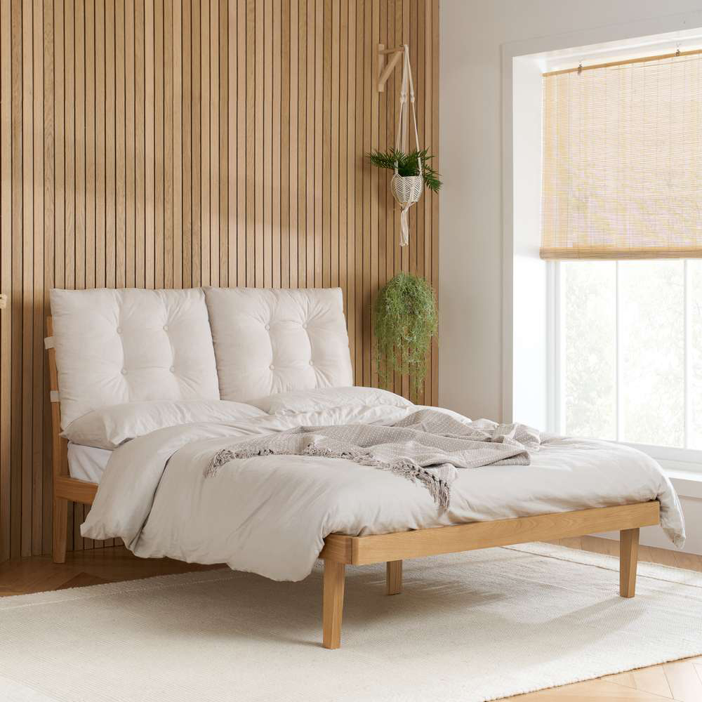 Birlea Ander King Size Bed Frame with Cushioned Tufted Headboard Image 8
