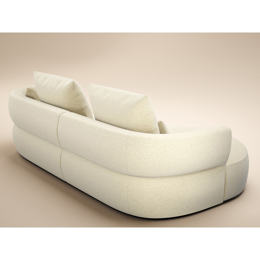 SOLACE+CO Lia 2 Seater Beige Chenille Large Sofa Image 5