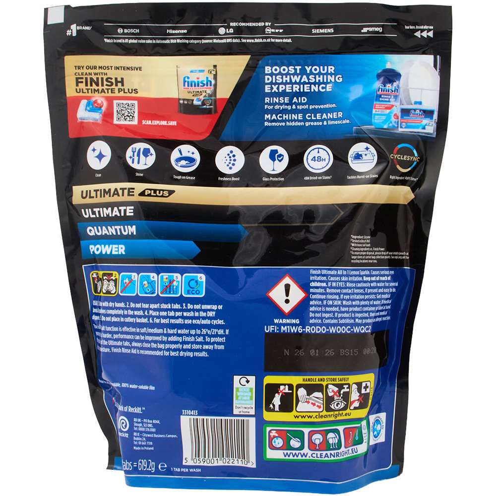 Finish Ultimate Dishwasher Tablets 48 Image 2