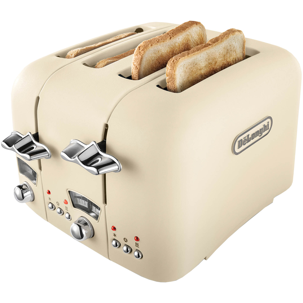 De'Longhi Argento DL3019 Beige 4 Slice Toaster Image 3