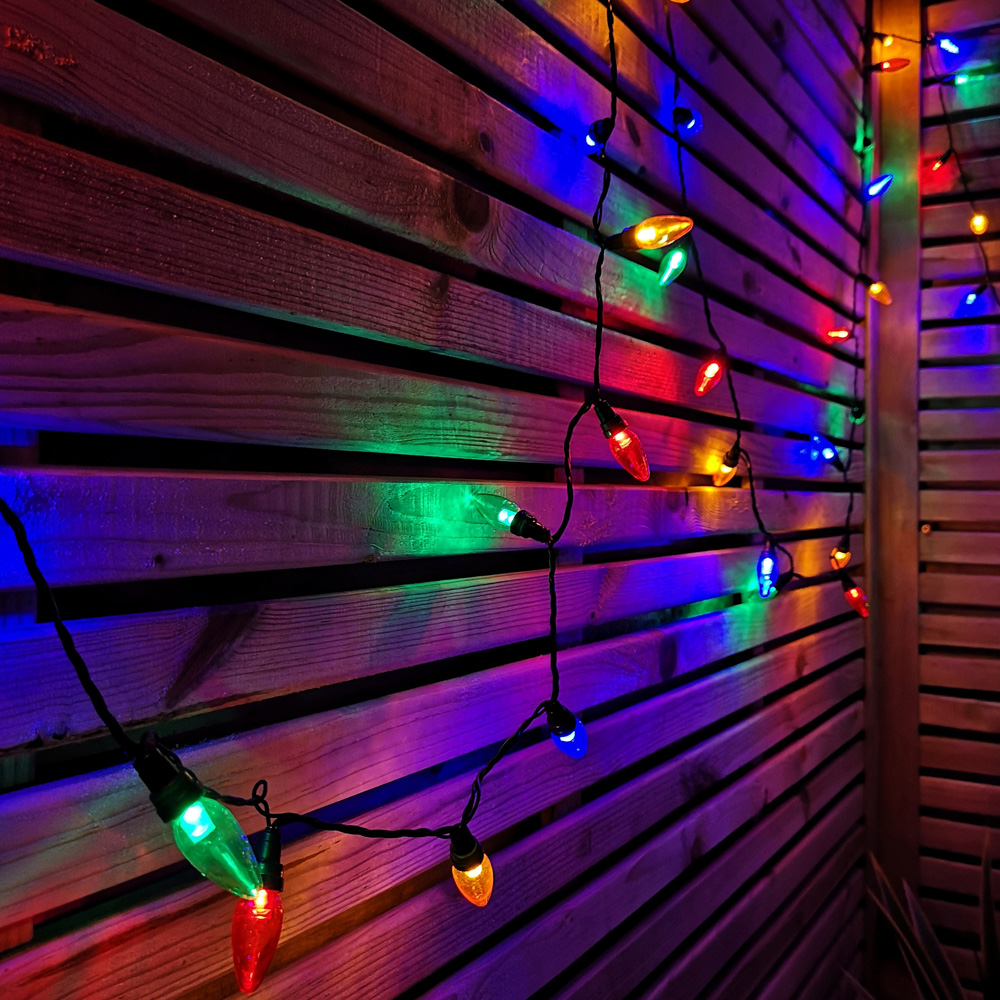 Samuel Alexander 120 Multicolour LED Bulb Multi-Function Black Festoon Light 12m Image 8