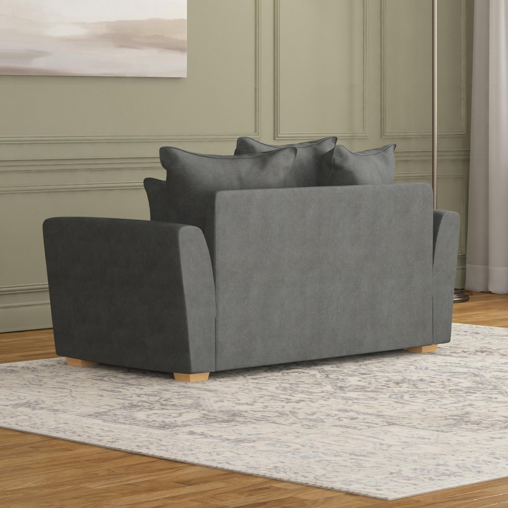 Wendleberry 2 Seater Steel Plush Velvet Scatter Back Sofa Image 6