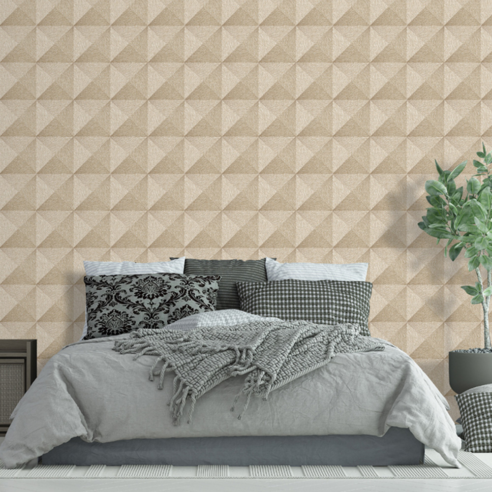 Design ID Weaved Cube Beige Wallpaper Image 4
