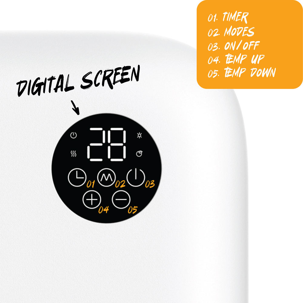 TCP Downflow Ceramic Wall Mounted Heater 2000W Image 3