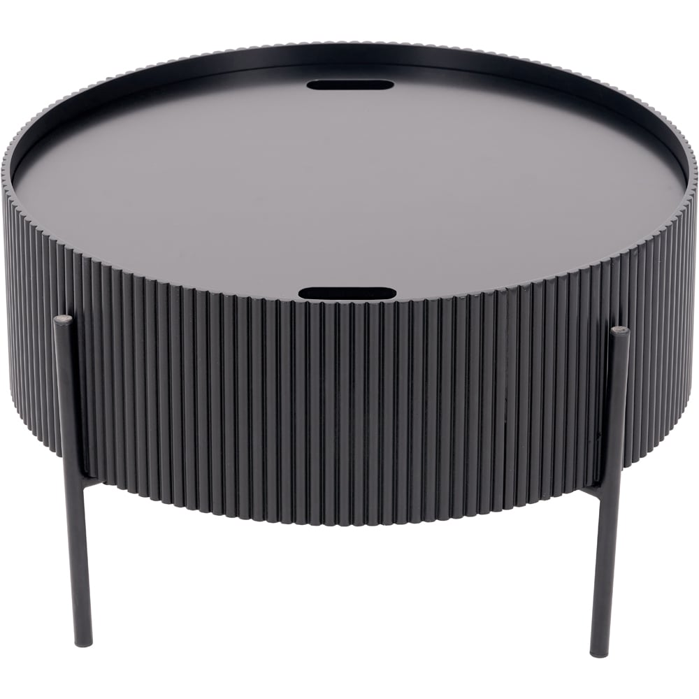 Pacific Lifestyle Henderson Black Wood and Black Metal Storage Coffee Table Image 2