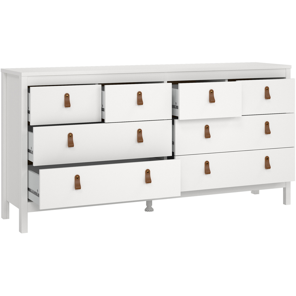 Florence Barcelona 8 Drawer White Double Dresser Image 4