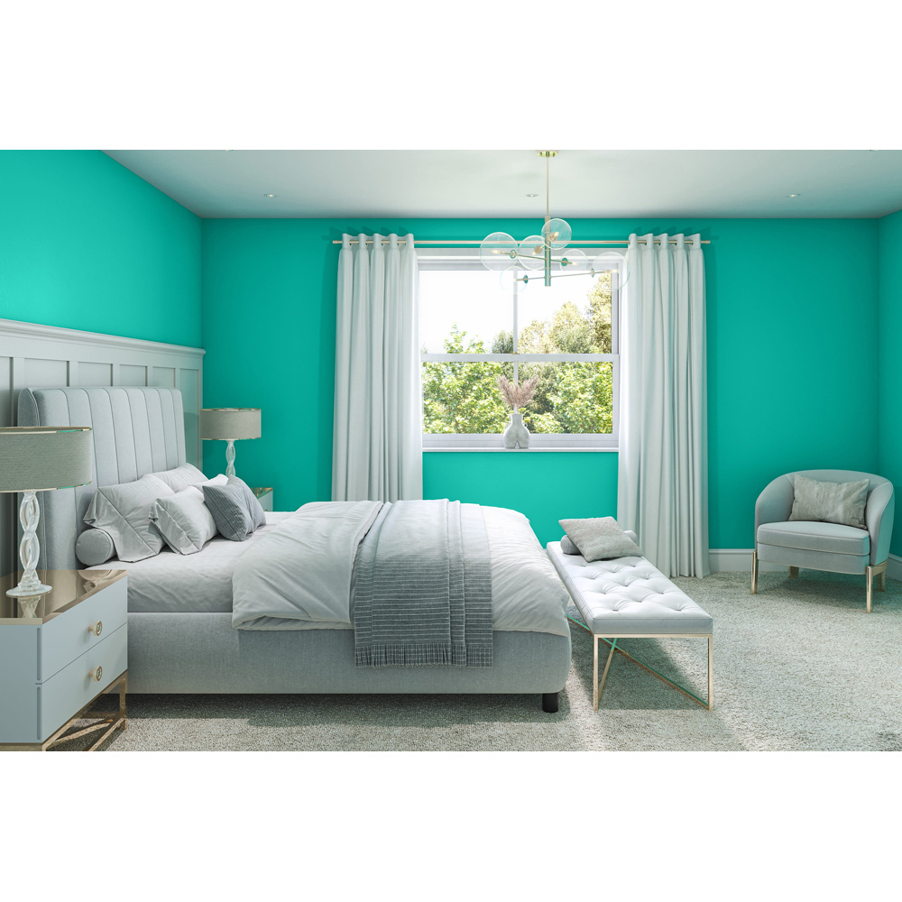Hemway Spearmint Blue Interior Matt Acrylic Emulsion Paint 2.5L Image 7
