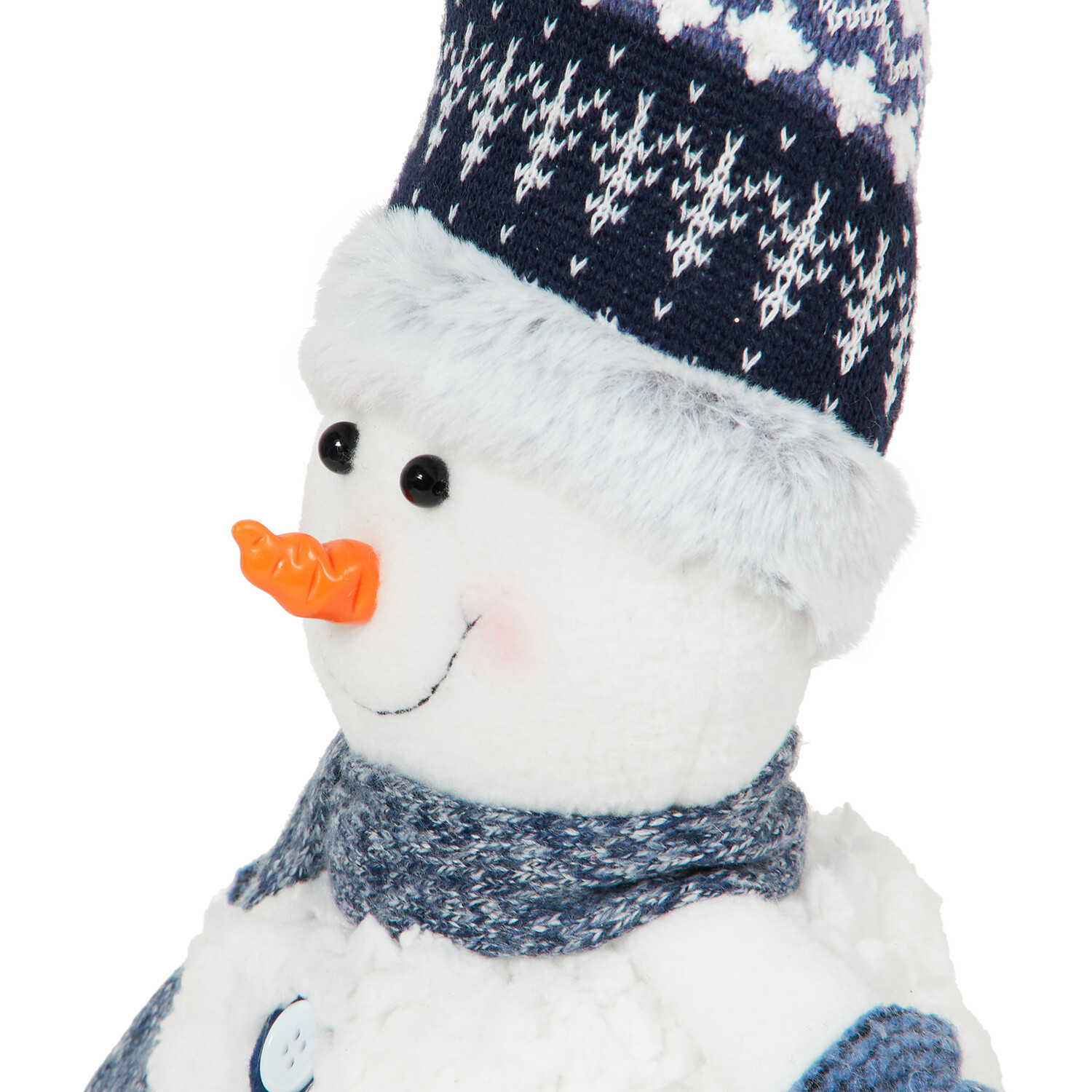 Navy Sitting Snowman  - Blue Image 4