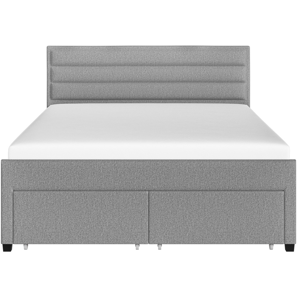 Flair Heybrook King Size Grey 4 Drawer Bed Image 3