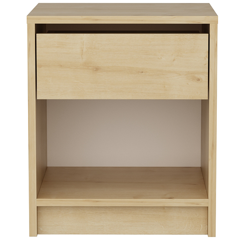 Decorotika Sheridan Single Drawer Sapphire Oak Floating Bedside Table Image 6