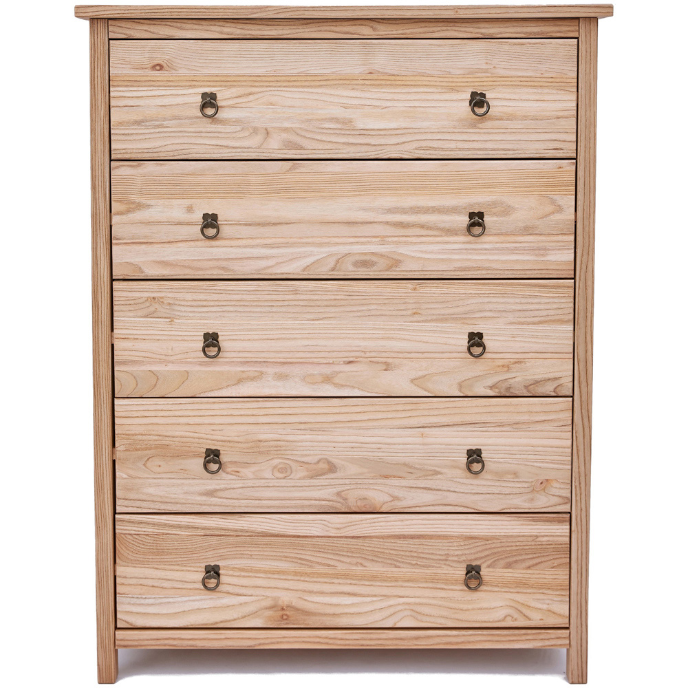 Montese Light Wood 5 Drawer Chest of Drawers Image 2