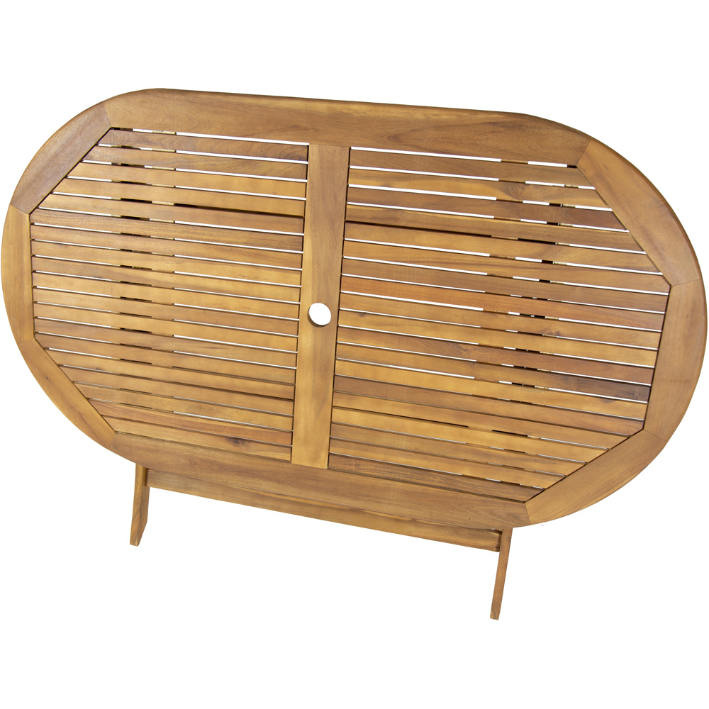 Charles Bentley Acacia 6 Seater Oval Dining Set Image 5