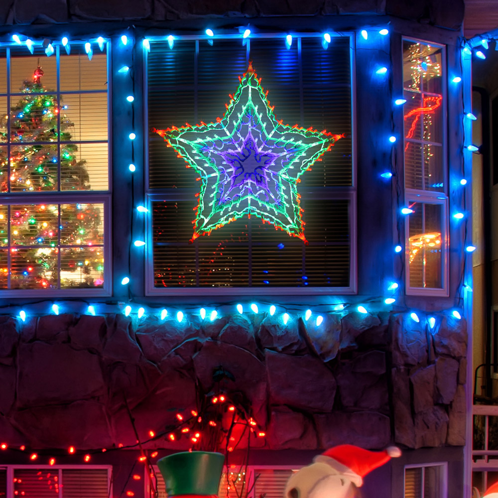 The Christmas Workshop 35 Multicolour LED Star Silhouette Light Image 3