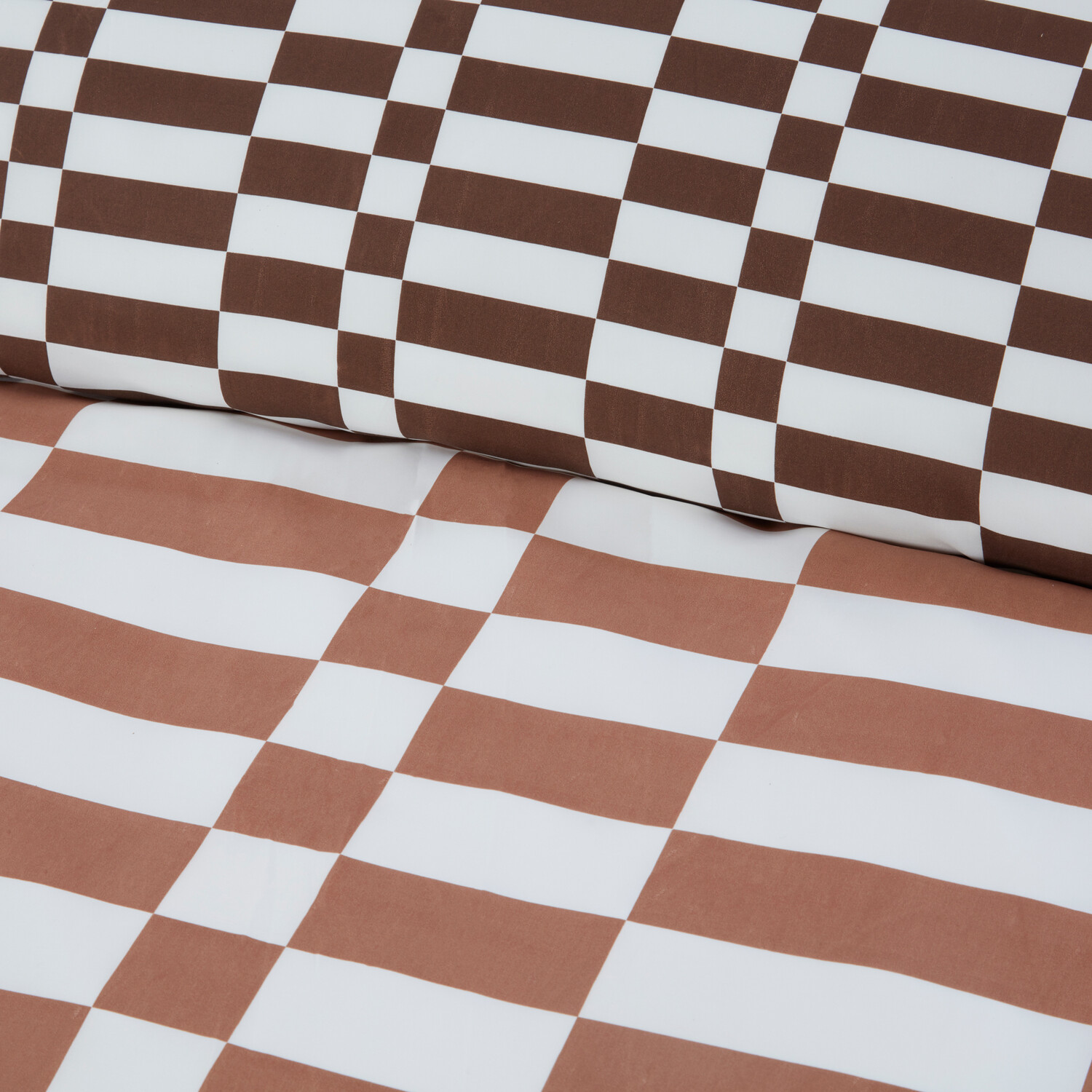 Berlin Check Duvet Set Rust King Image 3