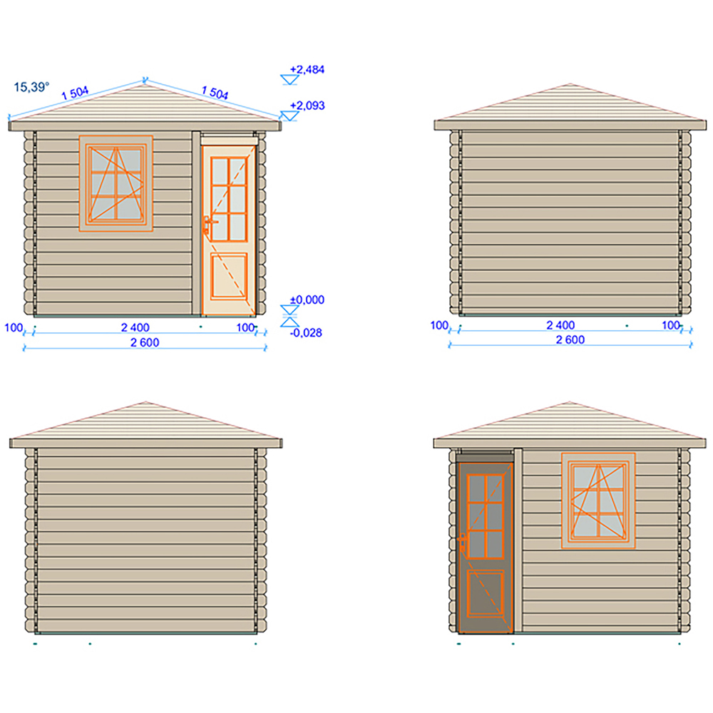 Shire Colombo 8 x 8ft Log Cabin Image 4