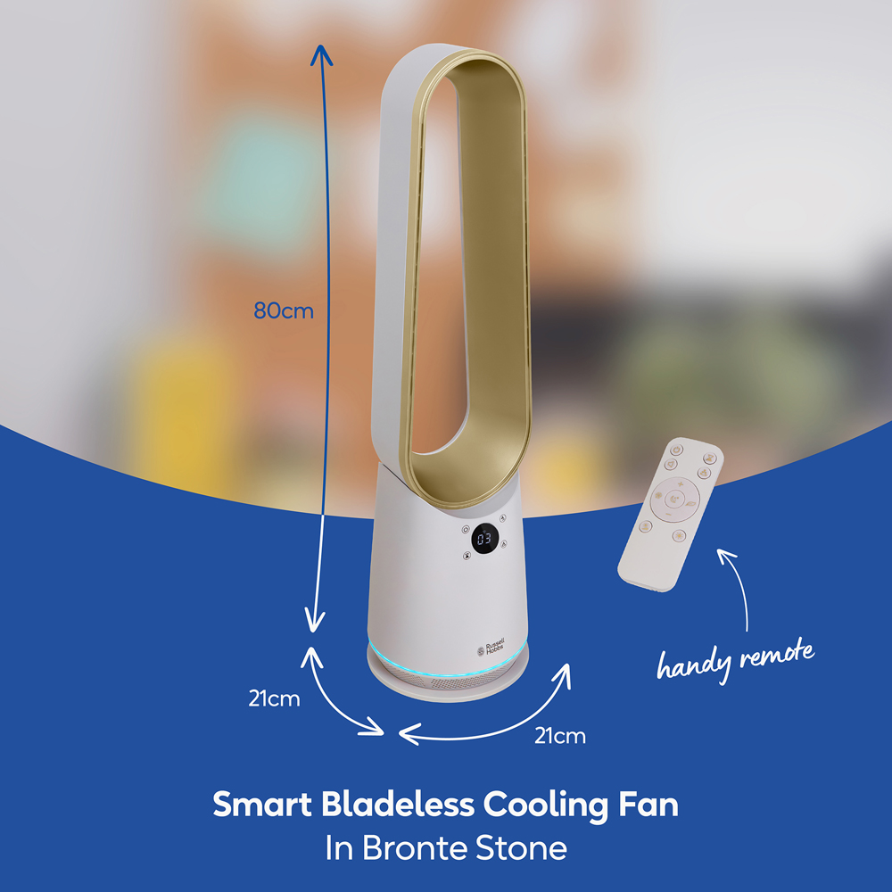 Russell Hobbs Bronte Stone Smart Oscillating Bladeless Cooling Fan with Remote Image 9