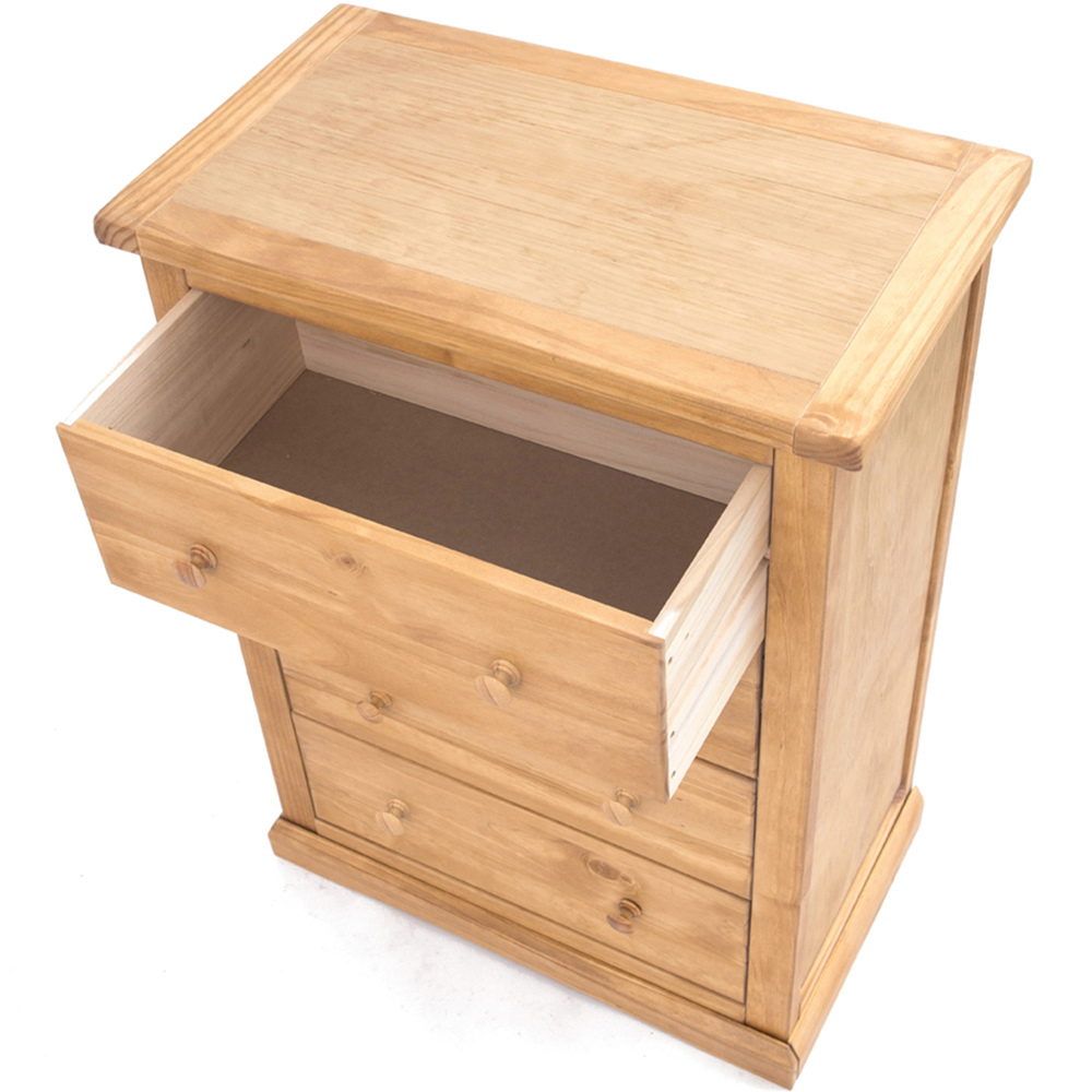 Cabinet Bits Lucca 4 Drawer Antique Wax Wood Knob Chest of Drawers Image 5