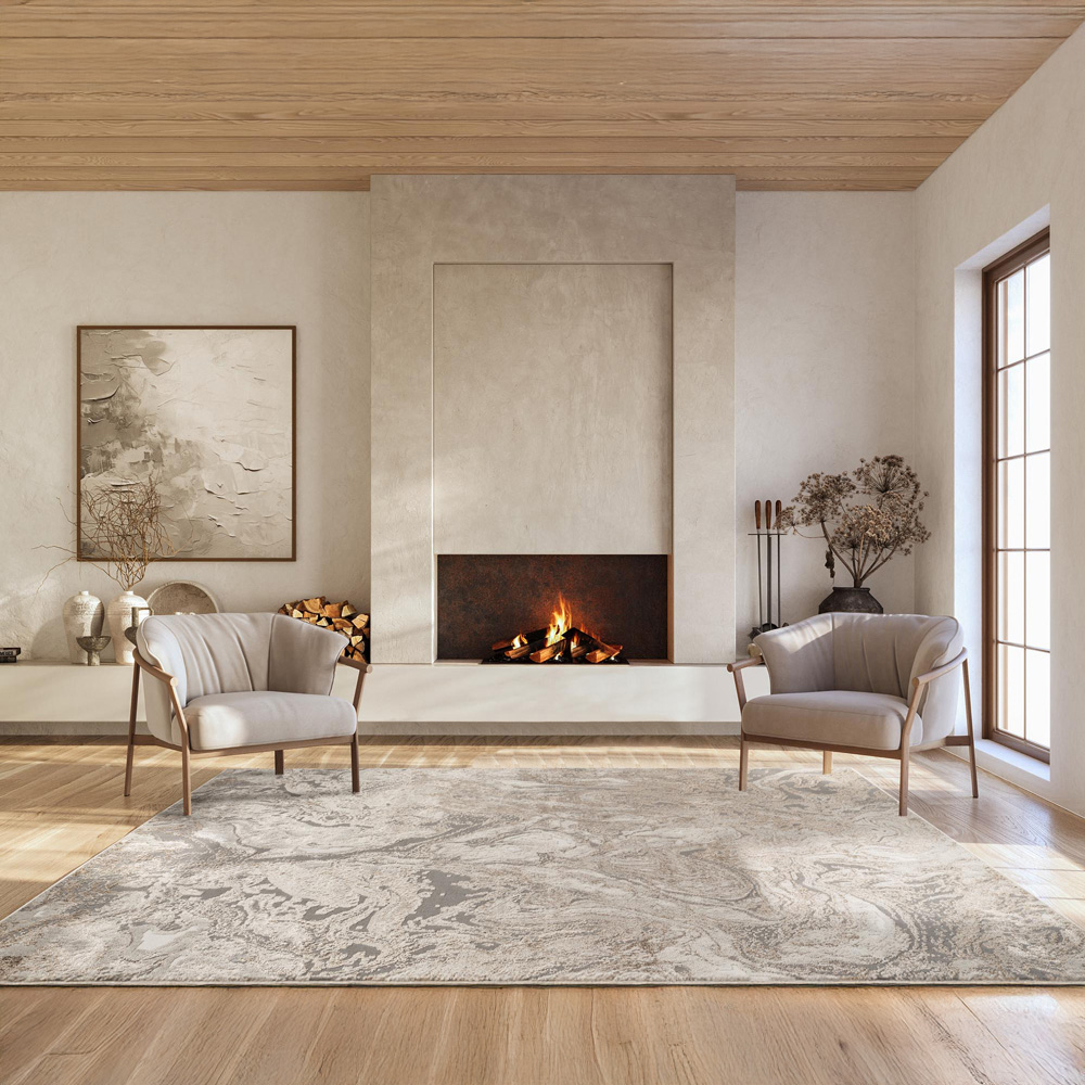 Desire Rugs Elysium Modern Abstract Action Metallic Astral Gold Rug 200 x 290cm Image 5