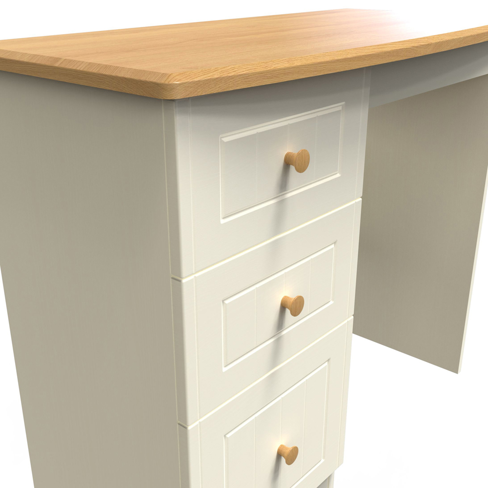Crowndale Warwick 3 Drawer Cream Ash and Oak Vanity Unit Image 5