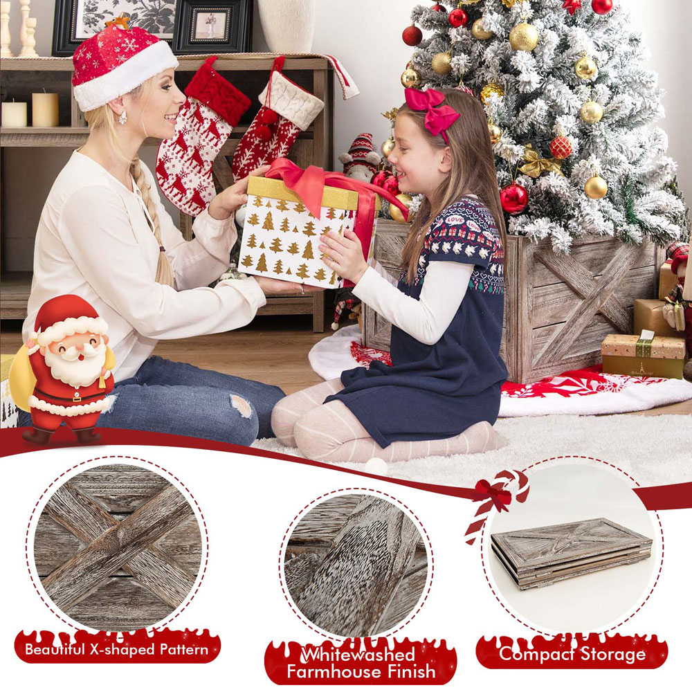 Costway Grey Christmas Tree Box Stand Small Image 6