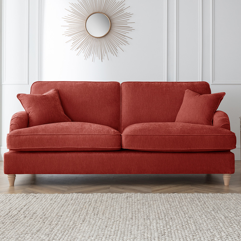 The Vienna 3 Seater Apricot Sofa Image 1