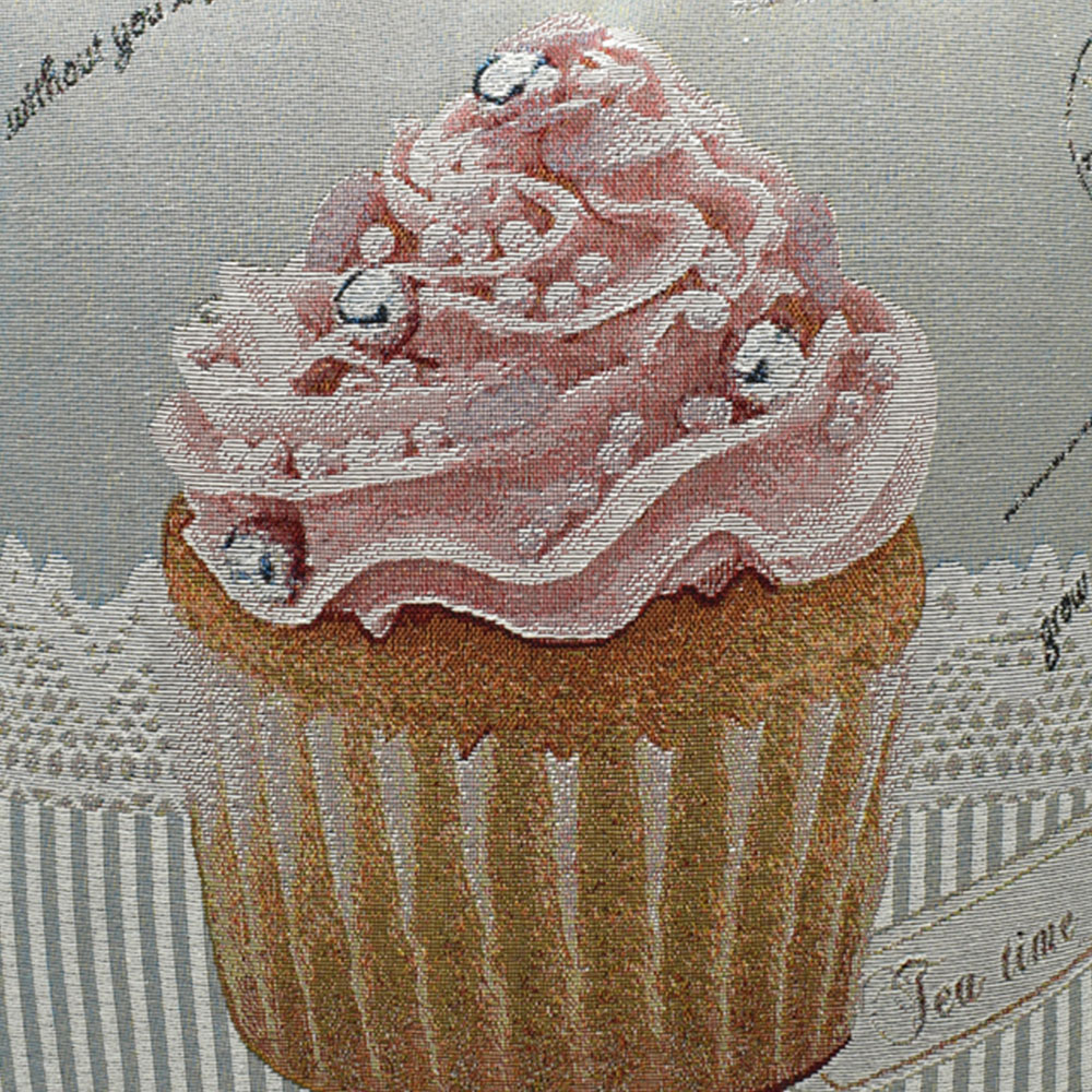 Velosso Cupcake Tapestry Filled Cushion 43 x 43cm 2 Pack Image 2