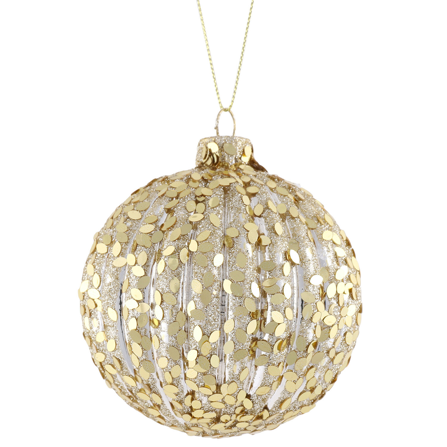 Sparkle Gold Glitter Bauble - Gold Image 2