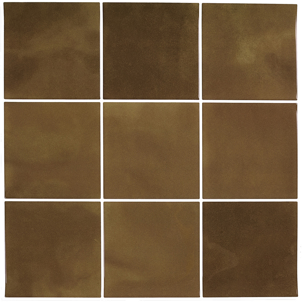 Living and Home 9 Grid Terracotta Peel and Stick Wall Tile Sticker 10 Pack Image 8