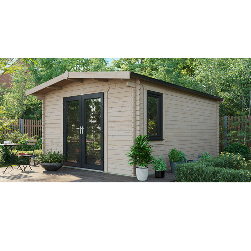 Power Sheds 18 x 12ft Centre Double Door Chalet Log Cabin Image 9