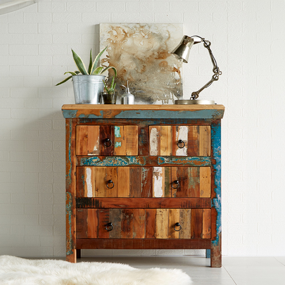 Brooklyn Camea 4 Drawer Wooden Chest of Drawers Image 4