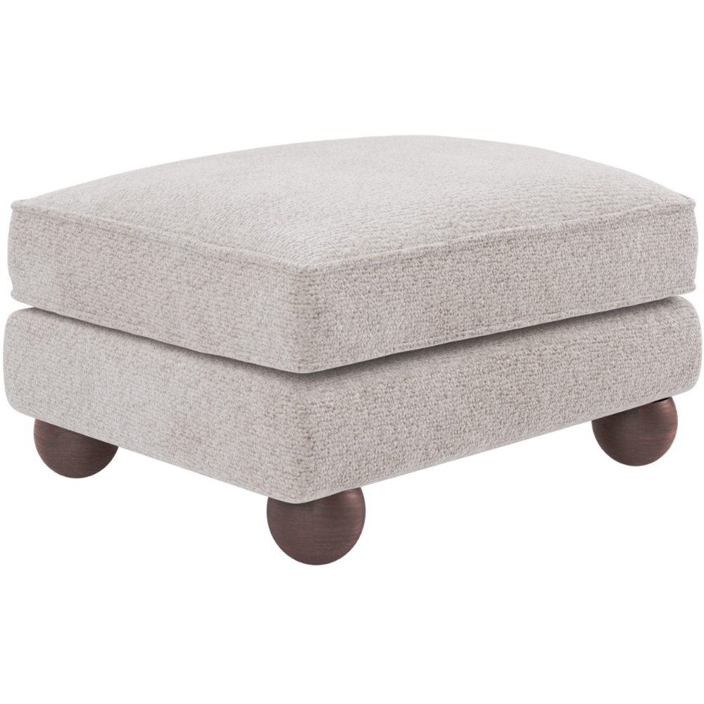 Solace+Co Addison Beige Boucle Loveseat and Footstool Set Image 3