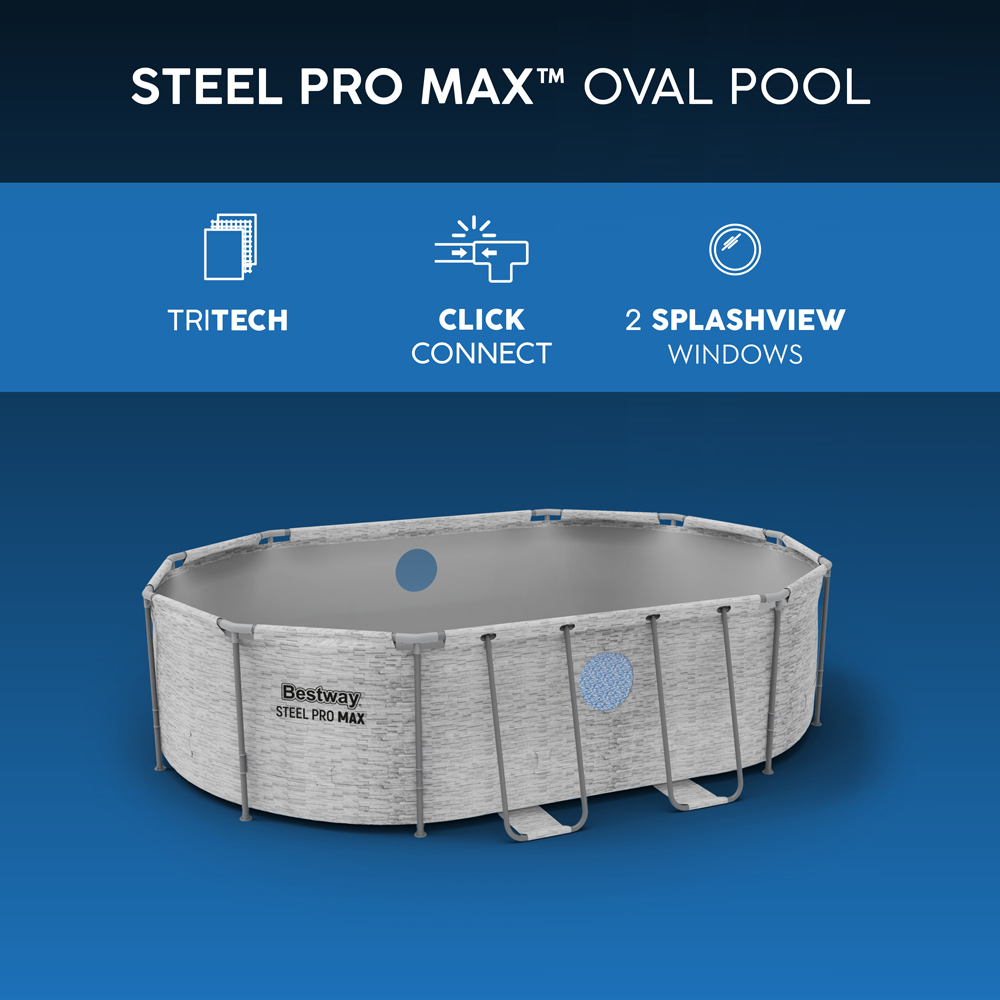Bestway Splashview Oval Pool Set 14 x 8.2ft x 39.5 inch Image 7