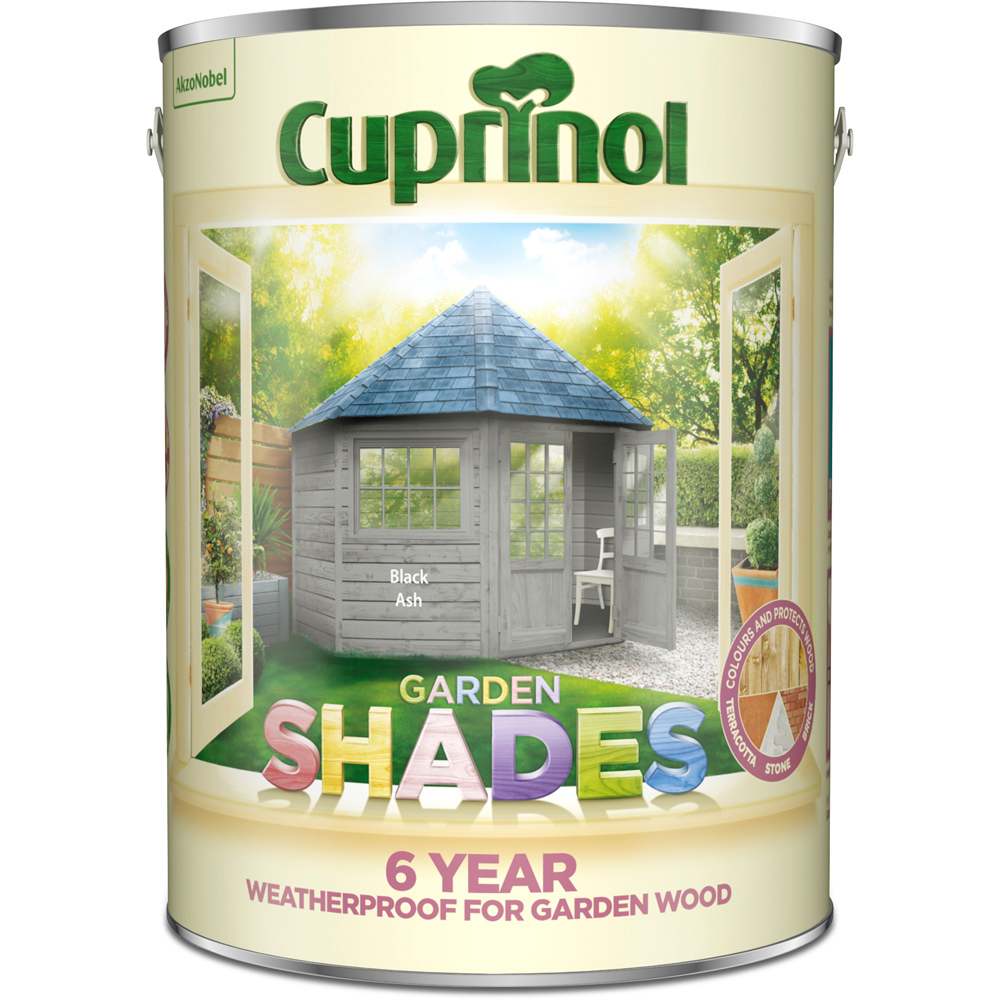 Cuprinol Garden Shades Black Ash Matt Exterior Wood Paint 5L Image 2