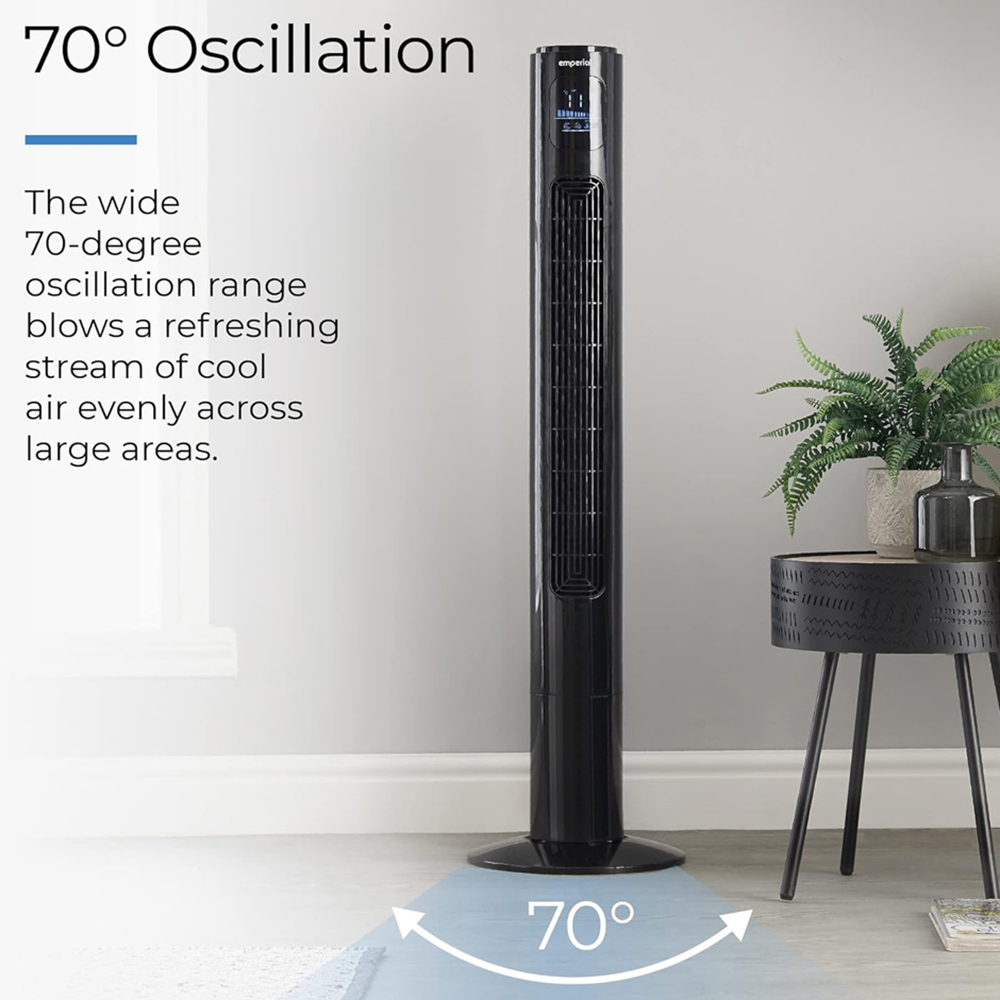 Emperial Black Tower Fan with Remote Control 46 inch Image 5