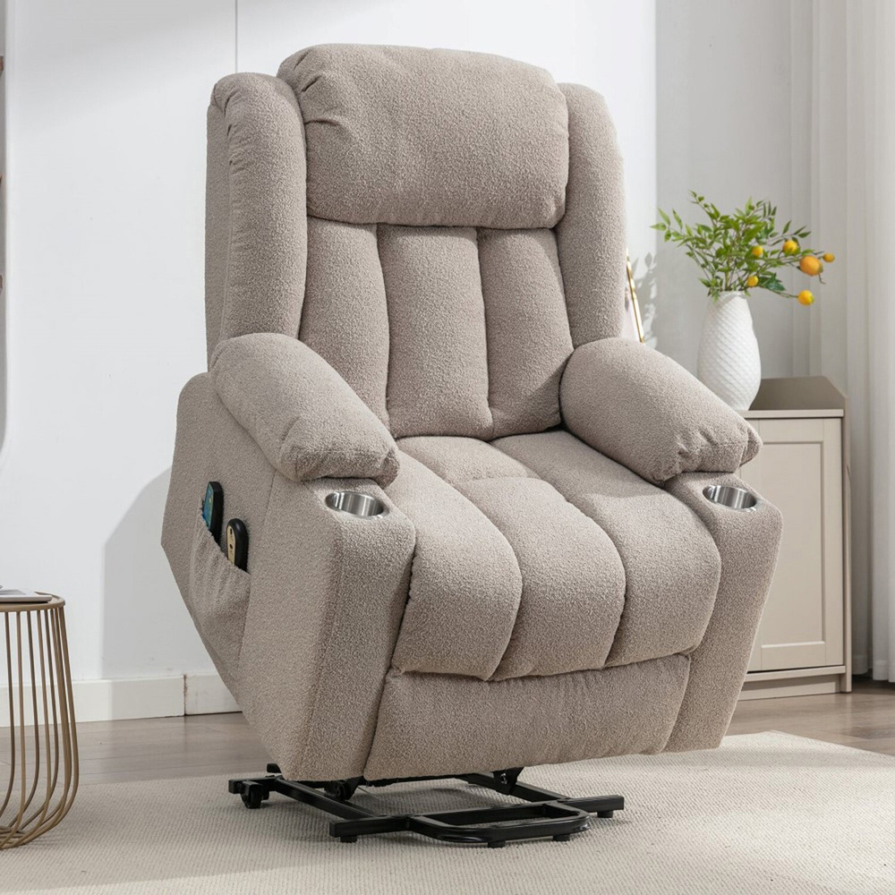 Artemis Home Redding Brown Massage and Heat Dual Motor Electric Lift Assist Recliner Chair Image 2