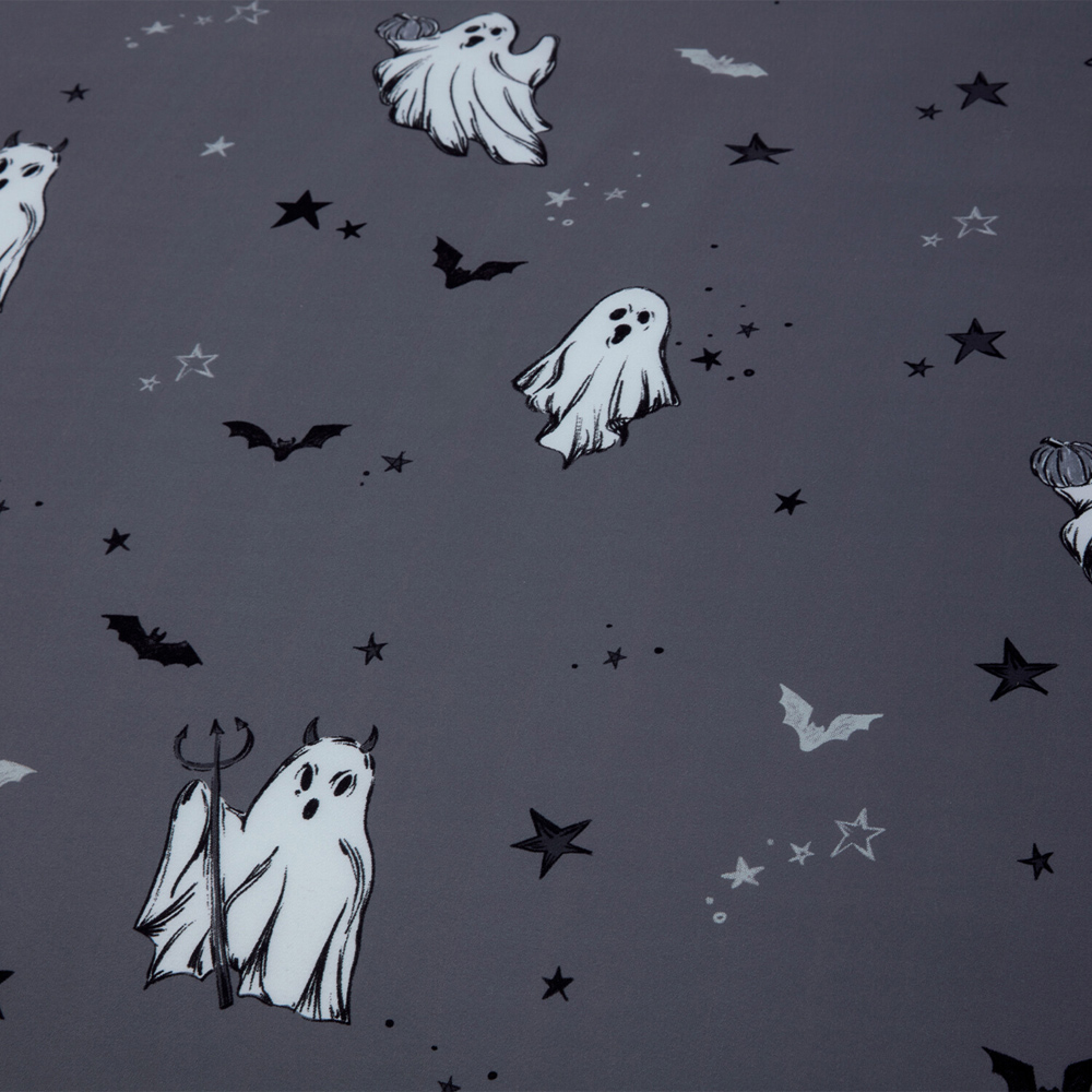 Ghostly Ghouls Duvet Set Grey Double Image 5