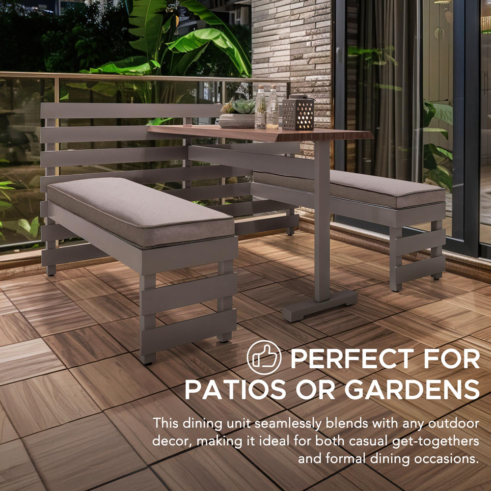 Sunjoy Outdoor Picnic Table and Bench Set Image 6