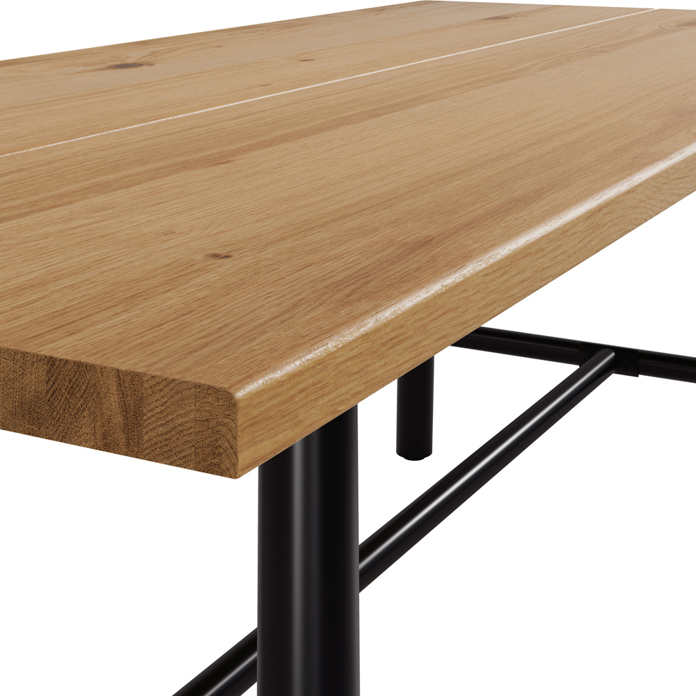LPD Home Louie Tawny and Black 6 Seater Dining Table Image 5