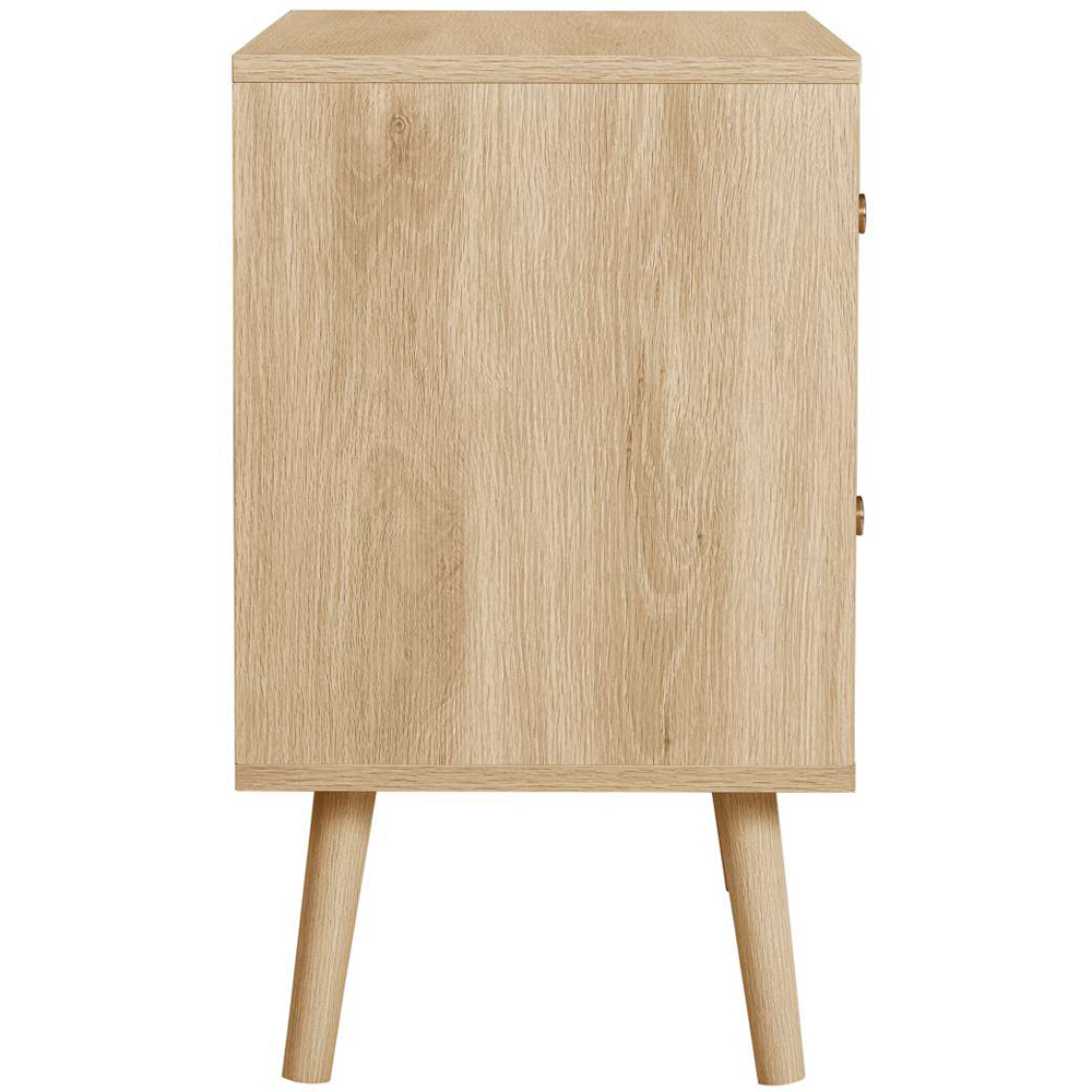 Birlea Herringford 2 Drawer Oak Bedside Table 2 Pack Image 5